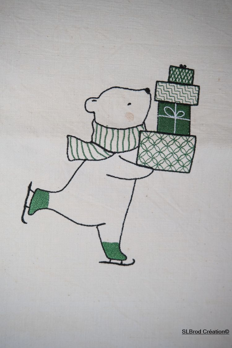 Kerstmis teddybeer middelgrote groene skater