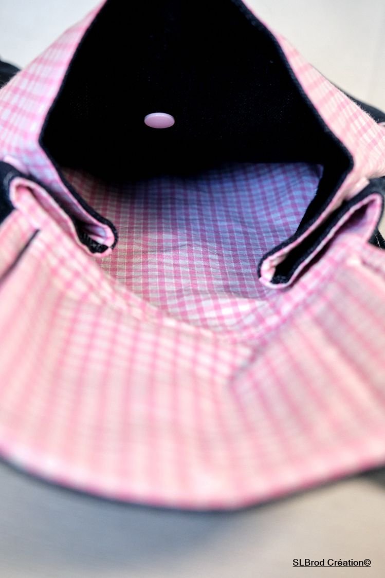 Geborduurde kinderrugzak met roze hoed, personaliseerbaar