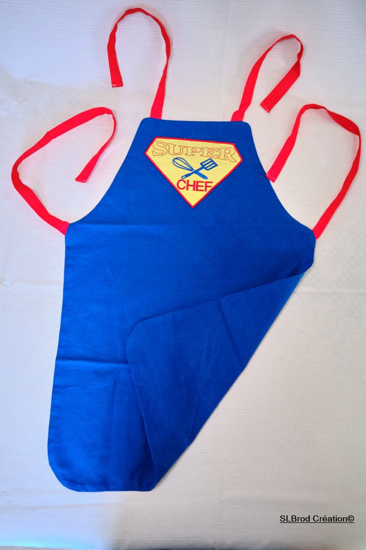 Kinderschort geborduurde superkok