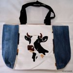 Boodschappentas met koeienmotief