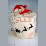 Grote kerstmuts slede van de kerstman