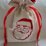Kerstmannengezichtje kersttas