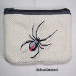 Geborduurde spinnen tas