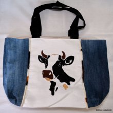 Boodschappentas met koeienmotief