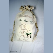 Kerstkonijn met groen cadeau groot formaat