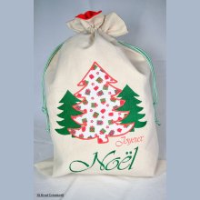 Grote kerstboom appliqué geschenken