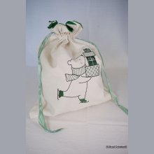 Kerstmis teddybeer middelgrote groene skater