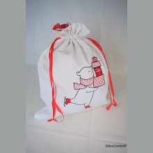 Kerstmis teddybeer middelgroot rood