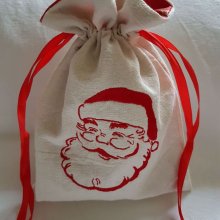 Kerstmannengezichtje kersttas
