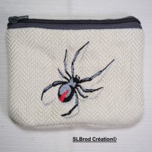 Geborduurde spinnen tas