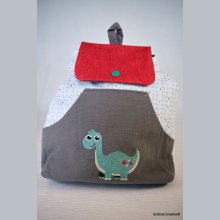 Geborduurde dinosaurus rugzak om te personaliseren